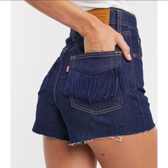 Levi's Pants - Levis Jean Shorts Cutoffs Fringe Distressed Denim